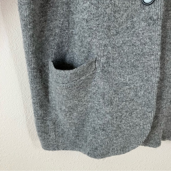 J CREW Cocoon Cardigan Wool-blend Coatigan Pockets Academia Preppy Gray XL - Picture 5 of 11